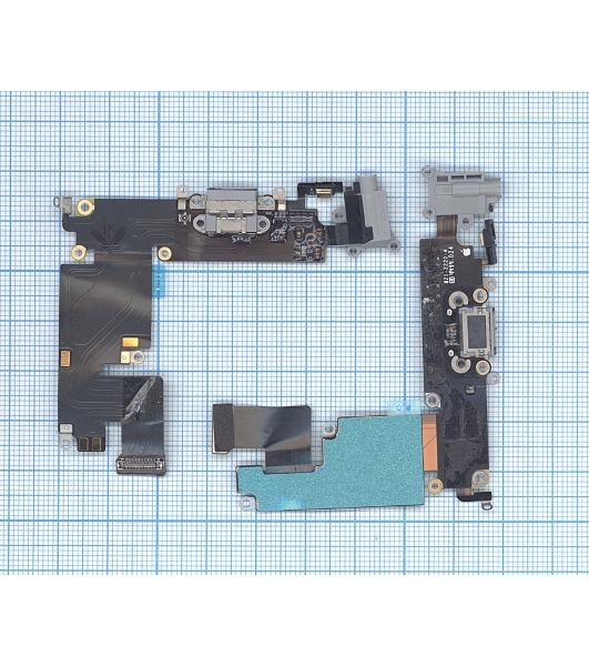 Шлейф разъема питания с аудио-разъемом для iPhone 6 Plus черный