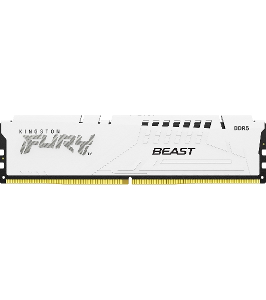 Оперативная память Kingston Fury Beast, DDR5, 16Gb (1x16GB), 5600MHz, CL40, DIMM, радиатор, белый