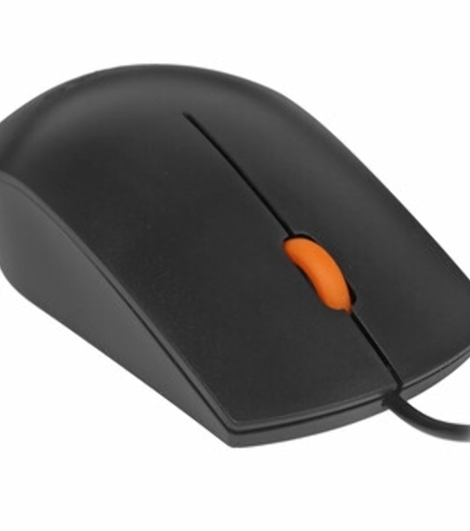 Мышь проводная Lenovo 300 черный, 1600 dpi, USB, кнопки - 3