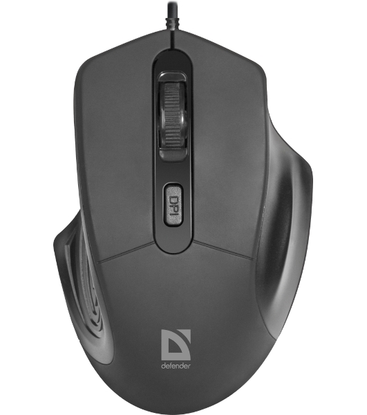 Мышь проводная Defender Datum MB-347 черный, 1600 dpi, USB, кнопки - 4