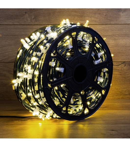 Гирлянда Neon-night LED Clip Light 12V шаг 150 мм, цвет диодов теплый белый, Flashing (белый)