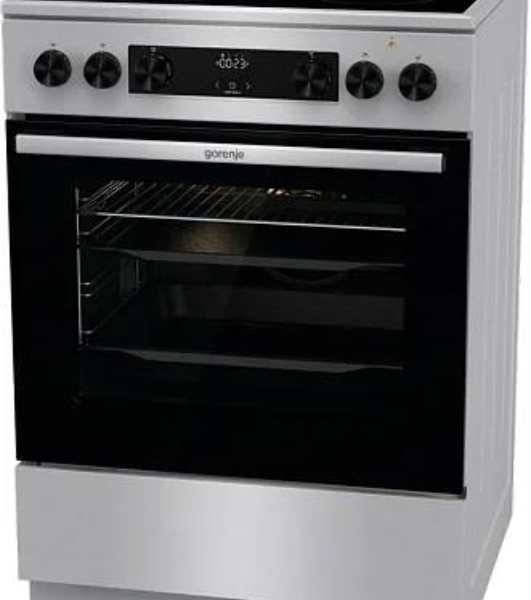Плита электрическая Gorenje GECS6C70XC серебристый, конфорок 4 электрических, духовка 71 л, 60 см x 85 см x 60 см