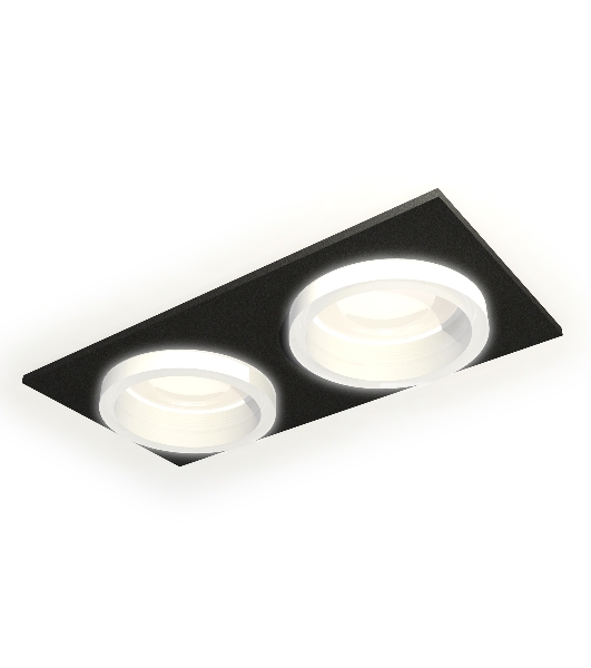 Комплект встраиваемого светильника Ambrella light XC6526064 SBK/FR черный песок/белый матовый MR16 GU5.3 (C6526, N6245)