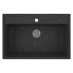 Мойка для кухни BAU Stil Black stone 76х51, выпуск с сифоном в комплекте, черный камень, фото7