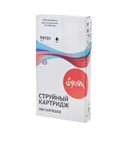 Контейнер с чернилами Sakura C13T973100 (T9731 BK) для Epson, черный, 22500 к.