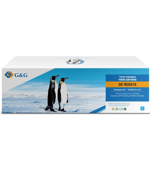 Картридж лазерный G&G GG-W2031A, 415A голубой (2100 стр.) для HP LJ M454/MFP M479
