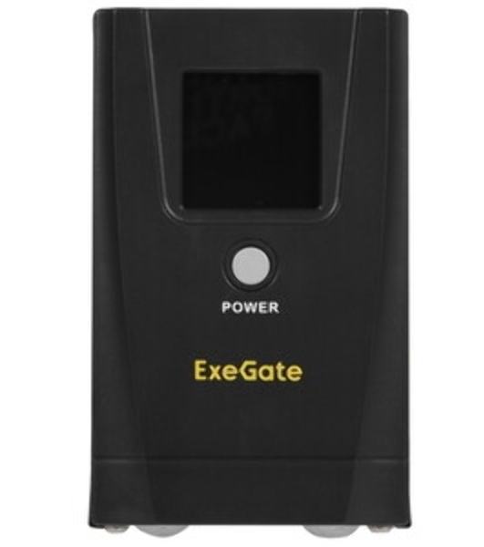 Источник бесперебойного питания ExeGate Power Smart ULB-1000.LCD.AVR.2SH.RJ.USB 1000VA/550W, LCD, AVR, 2*Schuko,RJ45/11,USB, черный