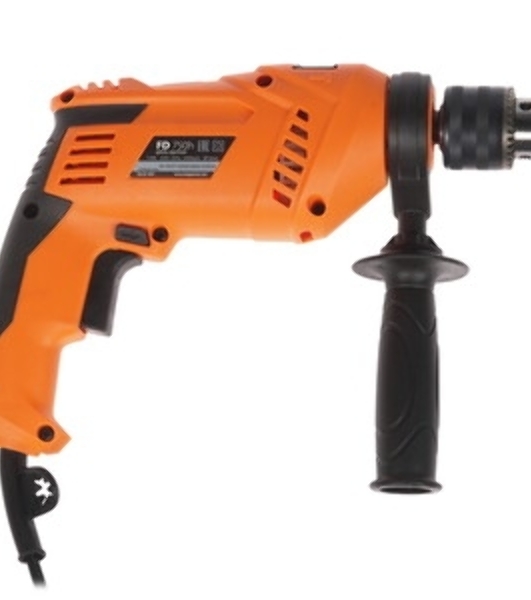 Дрель электрическая ударная PATRIOT FD 750h 120301444 с ударом, мощность 710Вт, макс.диаметр 13мм, глубиномер + дополнительная ручка