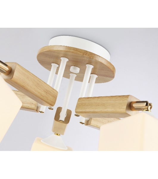 Светильник Ambrella light TR9518/5 WH/GD/FR белый/золото/белый матовый E27*5 max 40W D670*260