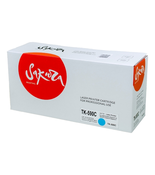 Картридж Sakura TK590C для Kyocera Mita FS-C2026/C2126MFP, синий, 5000 к.