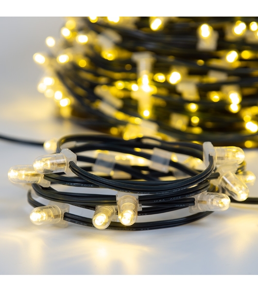 Гирлянда Neon-night LED Clip Light 12V шаг 150 мм, цвет диодов теплый белый, Flashing (белый)