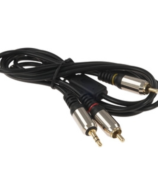 Кабель аудио Cablexpert CCAB-02-35M2RM-1.5MB. 3.5 Jack(M)/2х RCA (M), черный, 1.5м, блистер