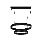 Светильник Ambrella light FA6612/2 BK черный 85W D400/600*730 (ПДУ РАДИО 2.4G), фото 1