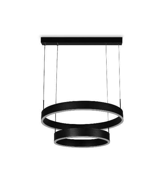 Светильник Ambrella light FA6612/2 BK черный 85W D400/600*730 (ПДУ РАДИО 2.4G)