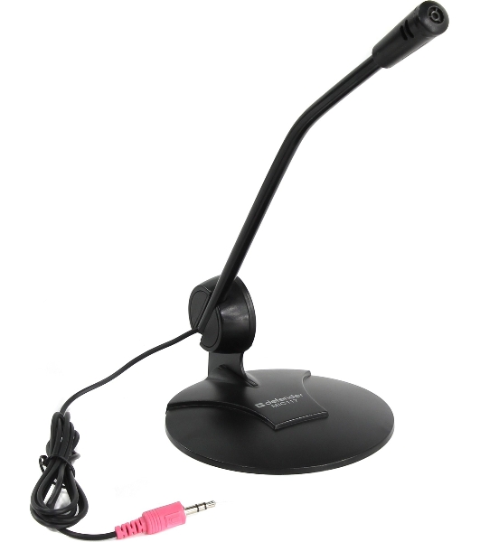 Микрофон Defender MIC-117 черный, кабель 1.8 м