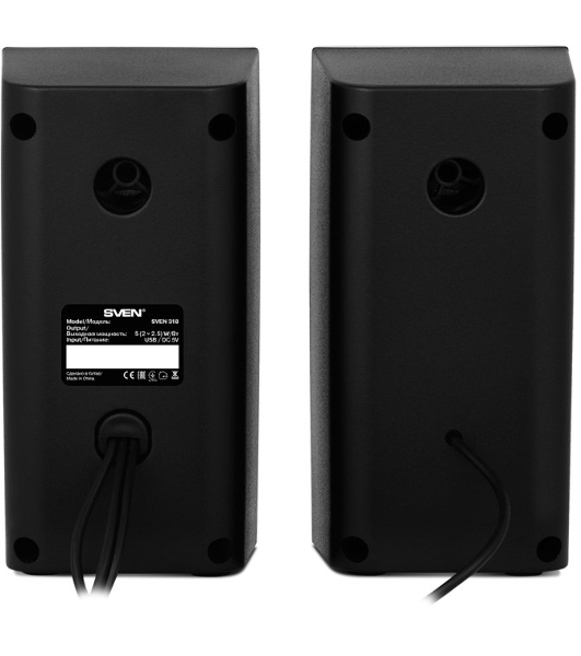 Колонки SVEN 318 черный USB-порт ПК, ноутбука или адаптер 5V DC