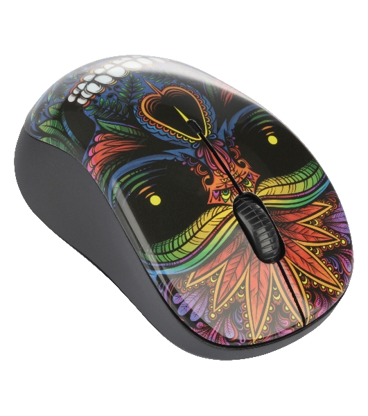 Мышь беспроводная Qumo Office M41 Totem черный, 1600 dpi, радиоканал, USB, кнопки - 4