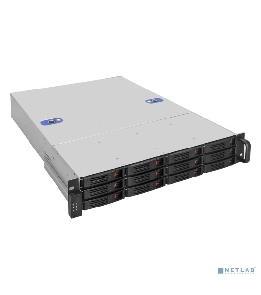 Серверный корпус ExeGate Pro 2U660-HS12 (RM 19', высота 2U, глубина 660, БП 1U-1200ADS, 12xHotSwap)