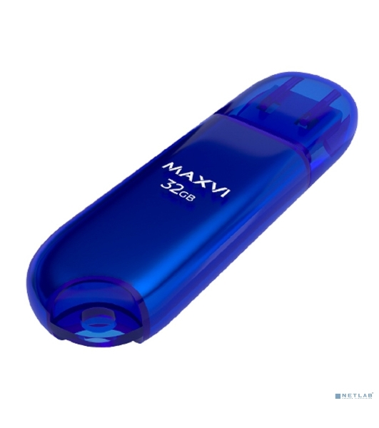 Флешка USB Maxvi P1 blue (FD32GBUSB20C10P1), 32Gb, USB 2.0, R/W 15/5, синий