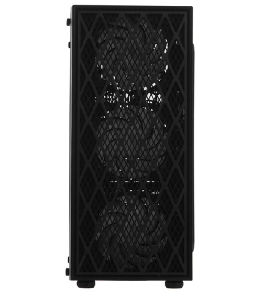 Компьютерный корпус Miditower ExeGate EVO-8243-EVO800 (ATX, БП EVO800RGb с вент. 12 см, 2хUSB+1хUSB 3.0, черный, 3 вент. с RGb подсветкой, боковая панель - закаленное стекло)