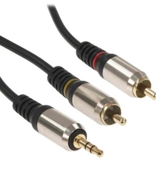 Кабель аудио Cablexpert CCAB-02-35M2RM-1.5MB. 3.5 Jack(M)/2х RCA (M), черный, 1.5м, блистер