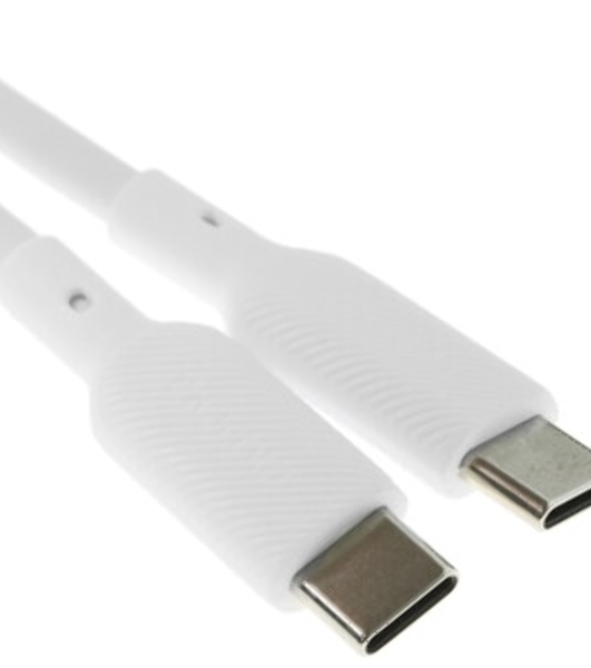 Кабель Qumo, Type С - Type C, 1м, 20В, 5А, 100 Вт, опл. PVC/пружинка у коннектора, кон. PVC, черный