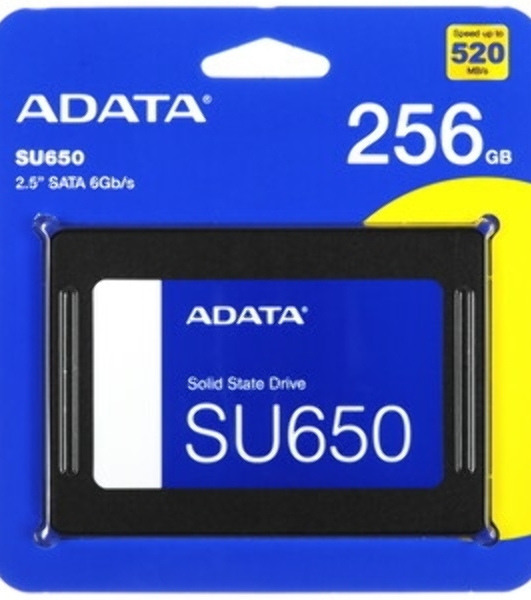 Накопитель SSD ADATA SU650, 256Gb, SATA III, 2.5', R/W 520/450