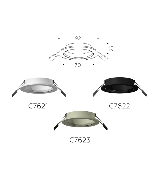 Корпус светильника C7623 SGR серый песок D92*H25mm MR16 GU5.3