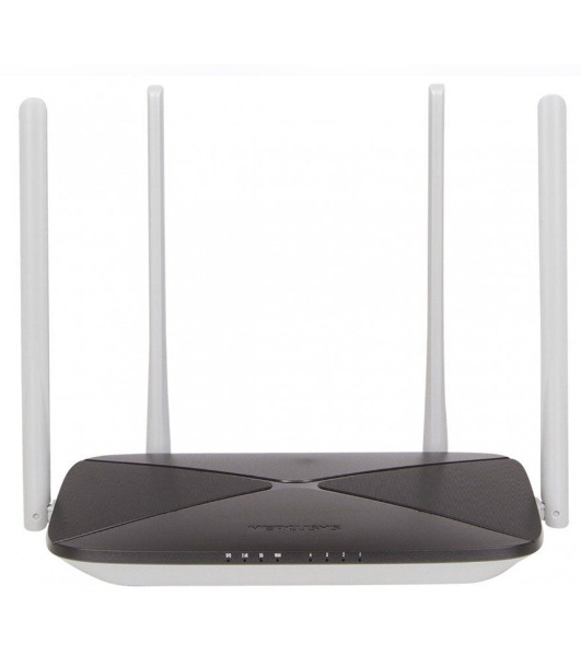 Беспроводный маршрутизатор Mercusys AC12, Dual Band, (867Мбит/с на 5 ГГц + 300Мбит/с на 2,4 ГГц)4 порта 100 Мбит/с, 4 фиксированных антенны