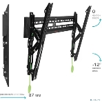 Кронштейн Arm media PLASMA-12 черный Кр. стал. наст. для TV 35'-75', max 60 кг, 1 ст св., нак. 0°-12° от ст. 37 мм, max VESA 600x400 мм., фото2