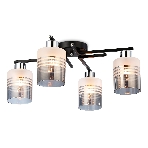Светильник Ambrella light TR303212/4 BK/CH/SM/FR черный/хром/дымчатый/белый матовый E27*4 max 60W D515*200, фото7