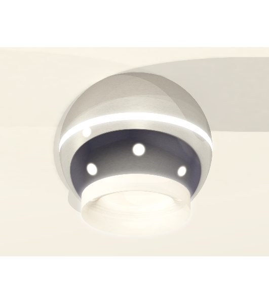 Светильник Ambrella Light XS1104030 PSL/FR серебро полированное/белый матовый MR16 GU5.3 LED 3W 4200K (C1104, N7165)