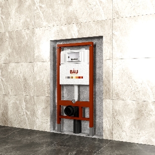 Инсталляция BAU PRO для подвесного унитаза, клавиша смыва BAU Stil, золото