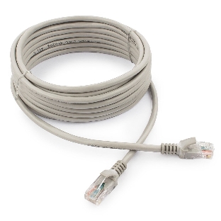 Патч-корд UTP Cablexpert cat.5e, 5м, литой, многожильный серый