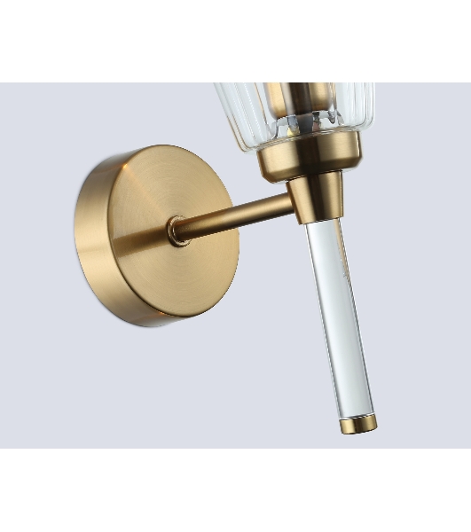 Настенный светильник Ambrella light LH55204 BS/CL латунь/прозрачный E14 max 40W 150*80*280
