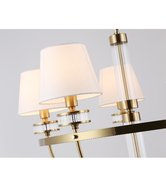 Люстра Ambrella light LH71251/5 BS/WH латунь/белый E14/5 max 40W D700*990