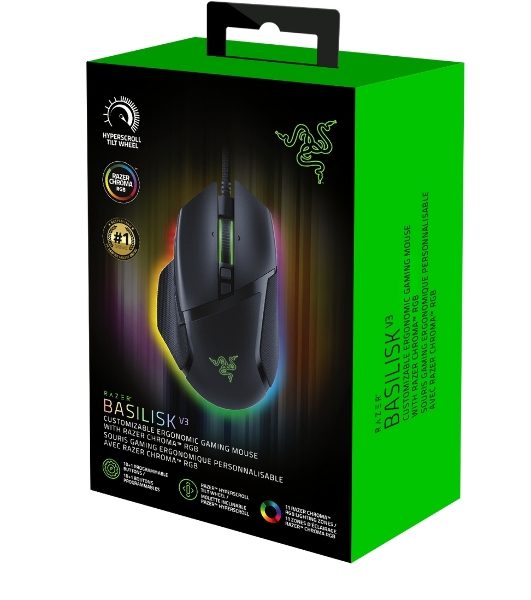 Мышь проводная Razer Basilisk V3 черный, 26000 dpi, USB, кнопки - 11