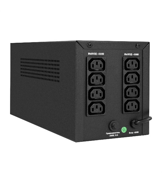 Источник бесперебойного питания ExeGate Smart LB-2000.LCD.AVR.8C13 (2000VA/1200W, цветной LCD, AVR, 8 хC13, батарея 12V 9Ah - 2 шт., металлический корпус, Black)