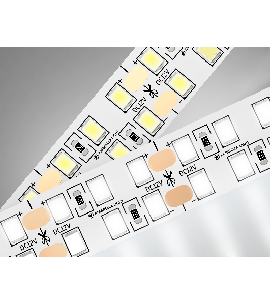 Светодиодная лента Ambrella light GS1702 2835 240Led/ 24W m/ 12V IP20 4500K/ 5000*14*1.2mm (2 конт.)