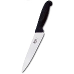 Нож кухонный Victorinox Fibrox (5.2003.15) стальной разделочный лезв.150мм прямая заточка черный блистер, фото2