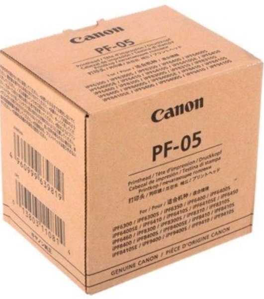 Печатающая головка Canon PF-05 многоцветный для Canon iPF6300, iPF6300S, iPF6350, iPF6400, iPF6400S, iPF6400SE, iPF6450, iPF8300, iPF8300S, iPF8400, iPF8400S, iPF8400SE, iPF9400, iPF9400S