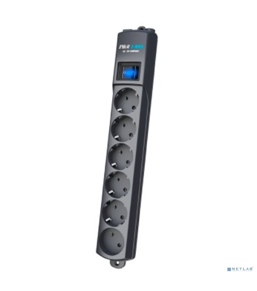 Сетевой фильтр Surge protector Pilot S Max (5 euros + 1GP), 15A/3.5kVA, automatic, 1.8 m, graphite
