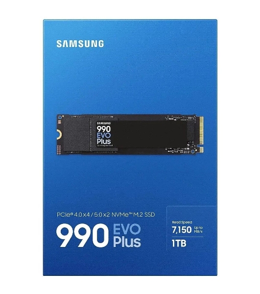Накопитель SSD Samsung 990 EVO Plus, 1024 Gb, M.2 2280, PCIe 4.0 x4, NVMe, R/W 7150/6300