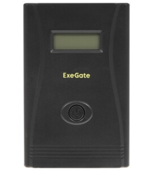 Источник бесперебойного питания ExeGate Smart LB-2200.LCD.AVR.4SH.USB (2200VA/1300W, цветной LCD, AVR, 4*Schuko, USB, батарея 12V 9Ah - 2 шт., металлический корпус, Black)