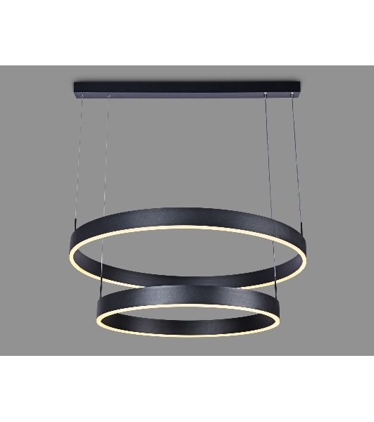 Светильник Ambrella light FA6618/2 BK черный 119W D600/800*750 (ПДУ РАДИО 2.4G)