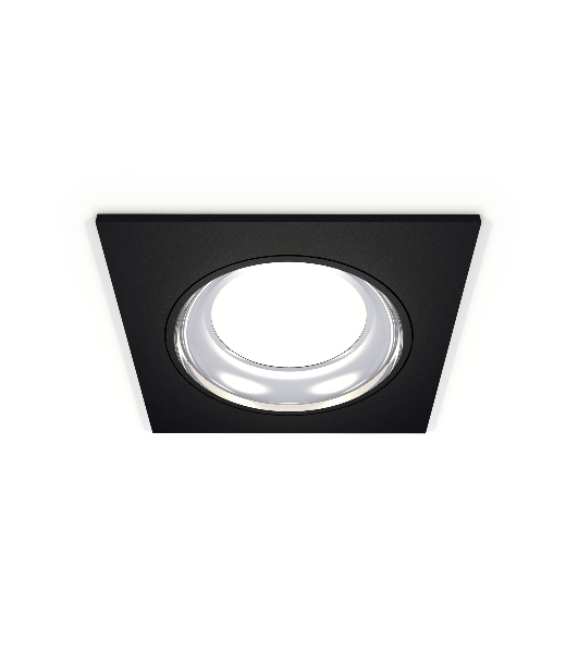Комплект встраиваемого светильника Ambrella light XC7632061 SBK/PSL черный песок/серебро полированное MR16 GU5.3 (C7632, N7023)