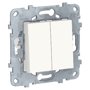 Переключатель SCHNEIDER ELECTRIC NU521518 unica new 2-клав перекрестный 2 x сх. 7 10 ax 250 в белый