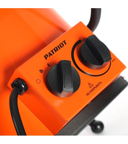 Электрокалорифер PATRIOT PT-R 5 633307265 (Мощность по ступеням 3.0/4.5 кВт, поток воздуха 420м3/час, вес 7кг)
