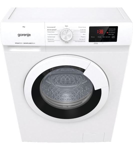 Стиральная машина Gorenje WHE60SFS белый загр. фронтальная макс.: 6 кг 1000об/мин класс: А+++