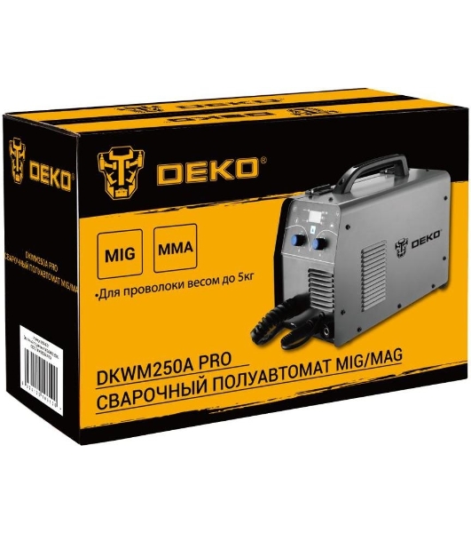Сварочный полуавтомат Deko DKWM250A MIG-MAG/ММА 7кВт